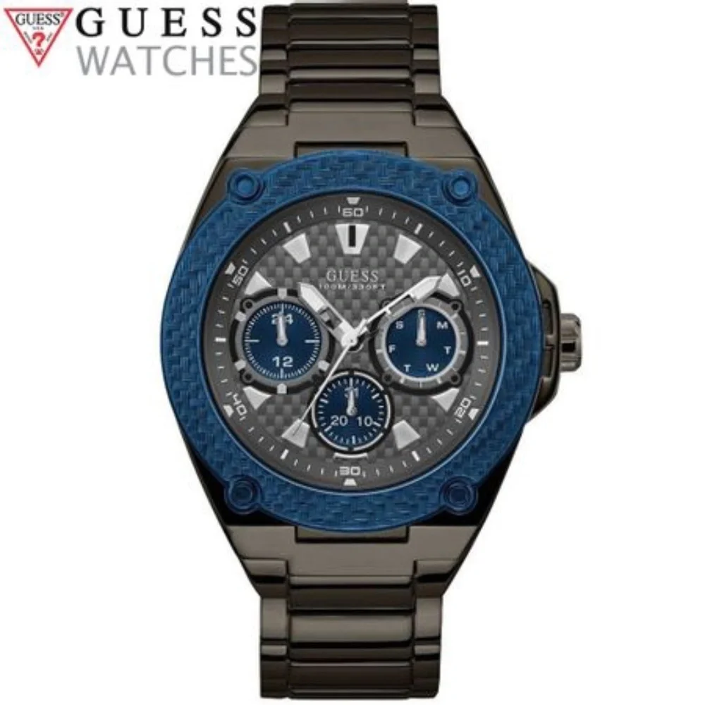 New GUESS Blue and Black Legacy Men's Watch